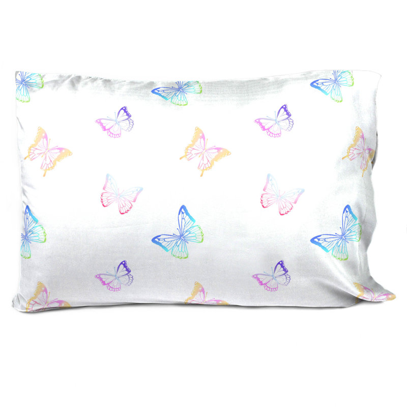 White Organic Cotton Twin Butterfly Sheet Set