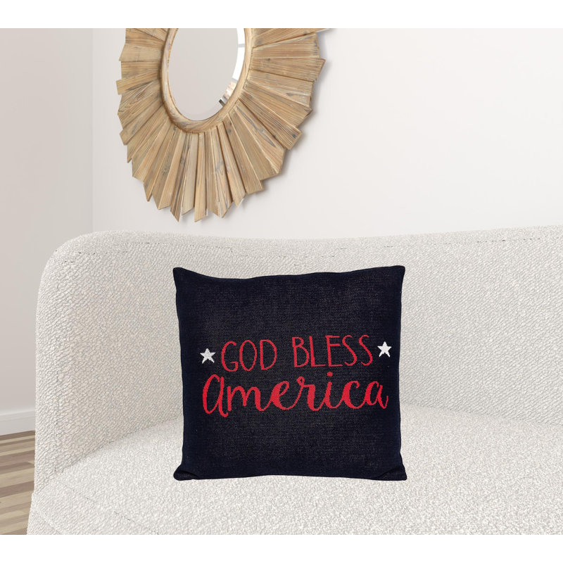Coussin patriotique bleu marine