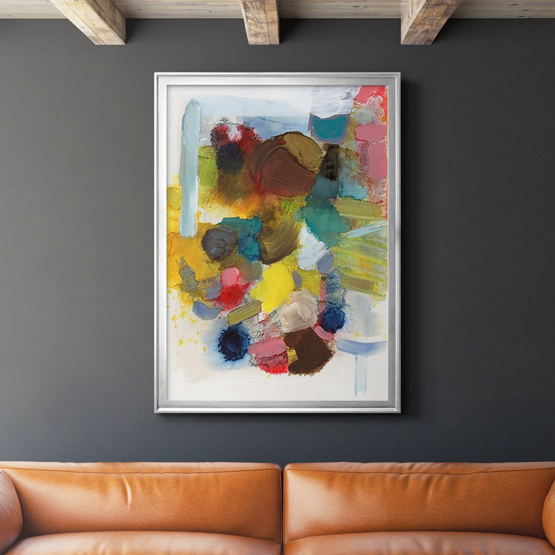 " Everything At Once I ", Picture Framed Canvas, 36.5" H x 26.5" W, Silver