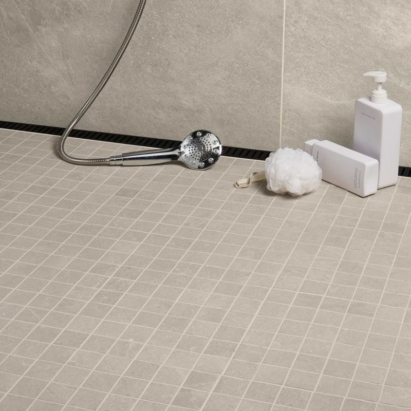 Era 2X2 Limestone Look Matte Porcelain Mosaic Tile, Crema Beige