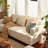 Arenzville 66.14" Modern Soft Cushion Fabric Sofa