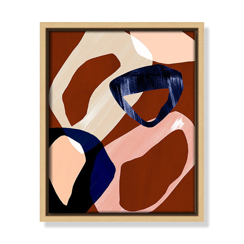 Loop I Print par Violets Print House, Framed Canvas, Natural Floater, L 9,5 po x H 11,5 po