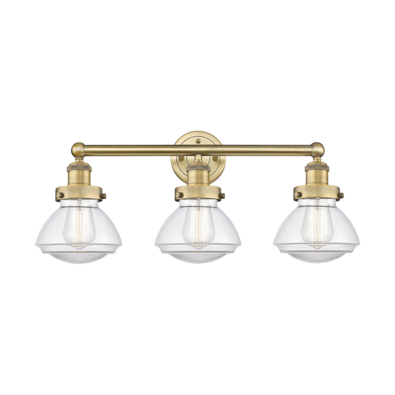 Almarosa 3 - Light Dimmable Vanity Light, Clear, Brushed Brass