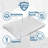 100% Cotton Zippered Pillow Protector - Dust Mite Proof, Chemical-Free, Breathable Allergen Barrier-2057595820