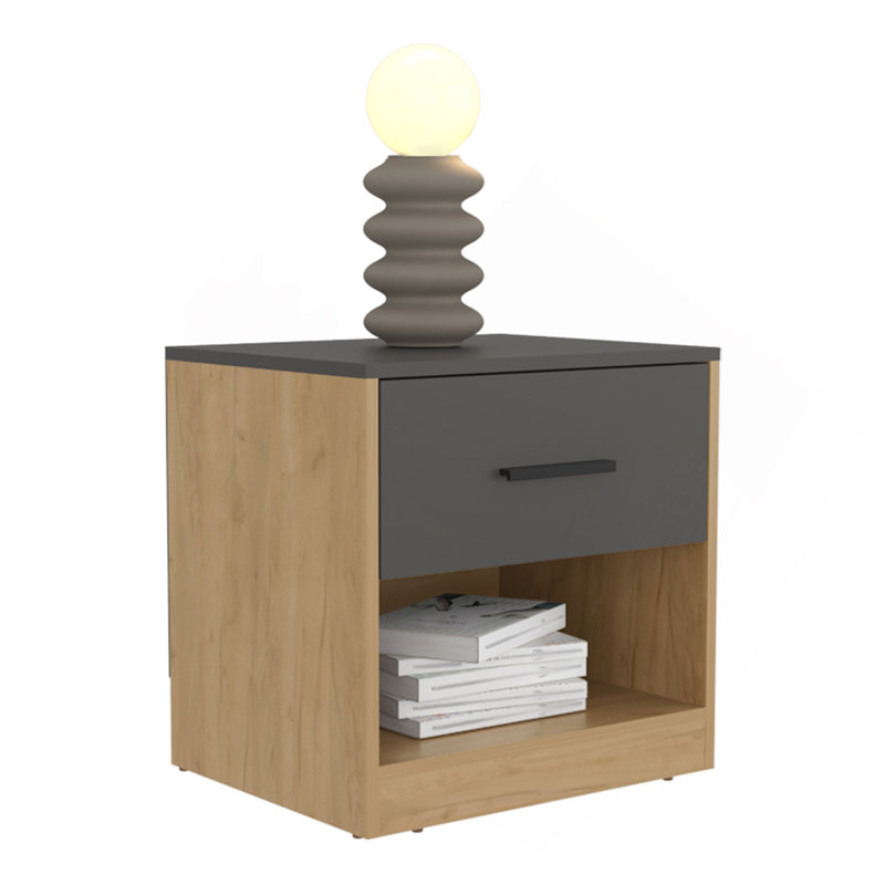 Kemp Mill Nightstand, Matt Grey/Macadamia
