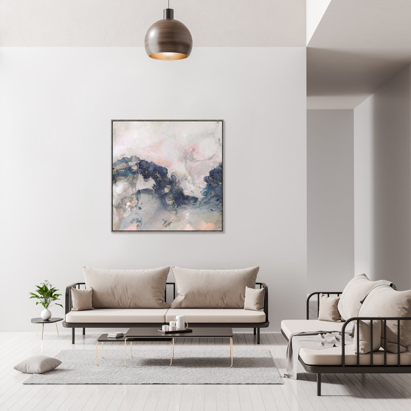 «Brillantina II» par D'Alessandro Léon, peinture sur toile à cadre flottant