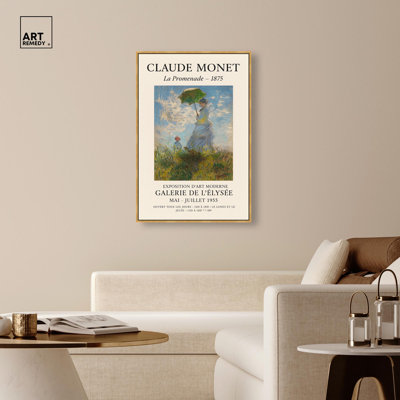 «Woman with a Parasol», affiche d'art rétro sur toile par Art Remedy