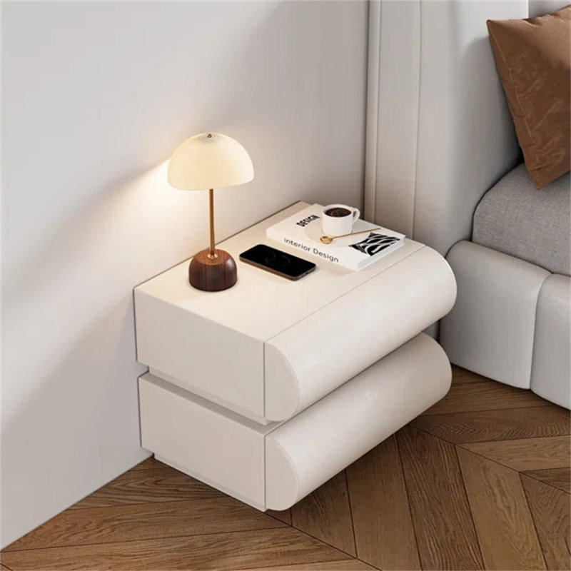 Table de chevet 2 tiroirs Hum minimal, Ensemble de 1