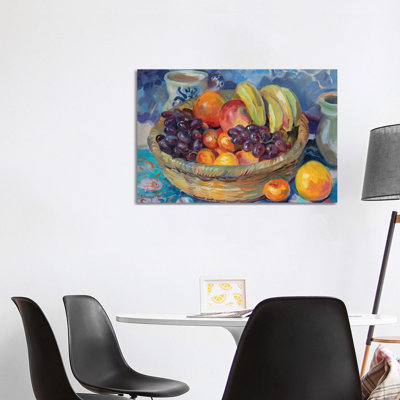 Fruit Basket 1 Piece Wrapped Canvas Painting