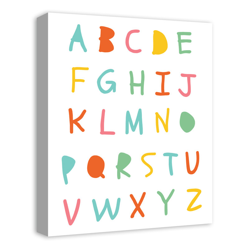 Art sur toile colorée par alphabet Labrecque