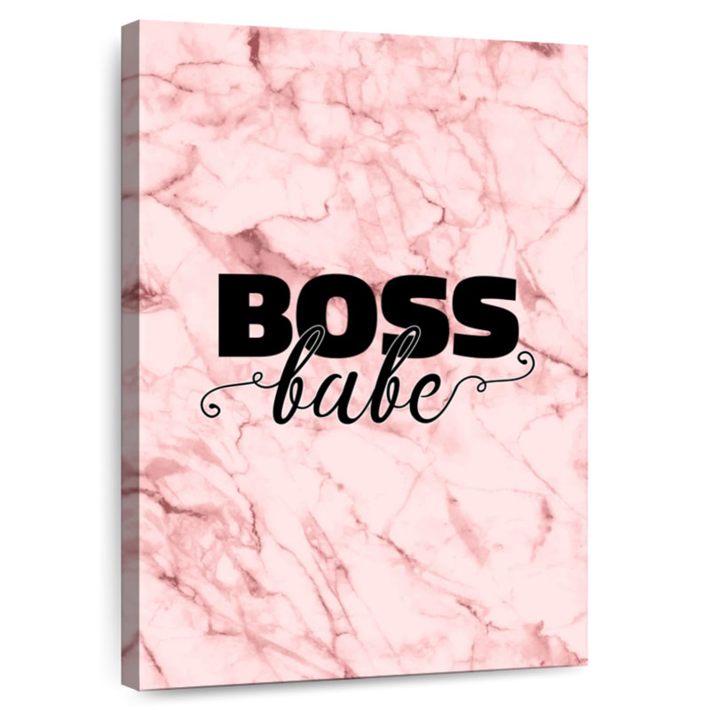 Tergel Boss Babe Girl Power Quote, 51" H x 34" W