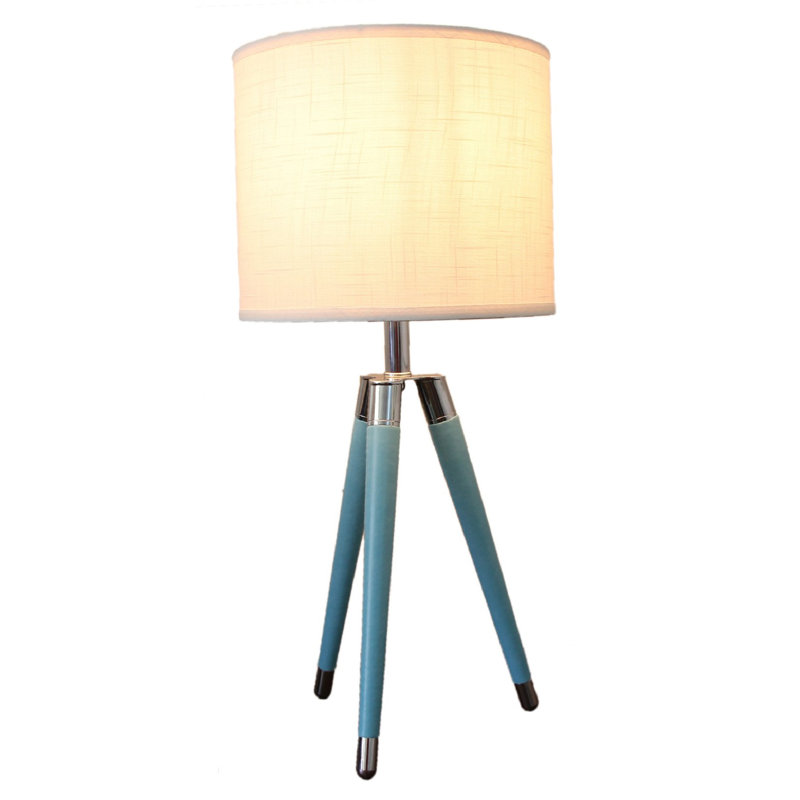 Lampe trépied 26,75 po Molinari, Gris, H 26,75 po x l 12 po x P 12 po, Blanc