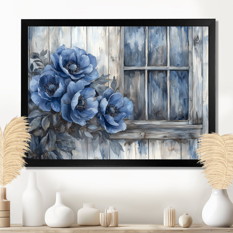 Alger - Floral Oversized Canvas Prints, Reproduction encadrée d'une seule photo sans pass, Noir, noir, noir, noir