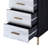 Myles Contemporary Rectangular 4-Drawer Jewelry Armoire with Metal Legs-70306516