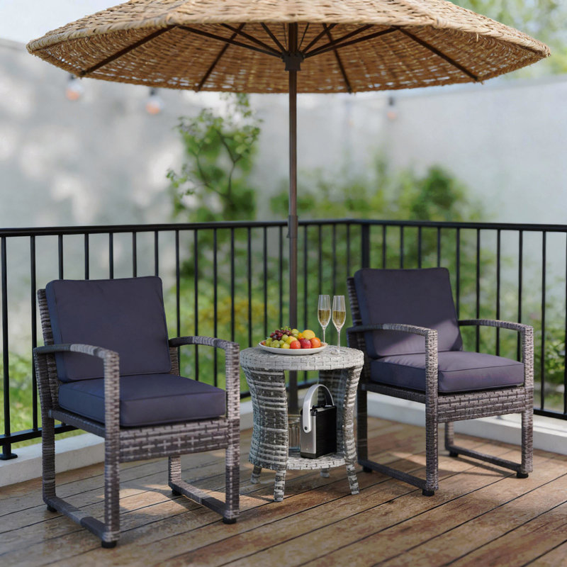 Side Table,Wicker Outdoor Coffee Table