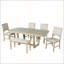 Ensemble de salle à manger extensible 6 pièces avec rallonge amovible de 18 pouces, chaises rembourrées et long banc Topmax