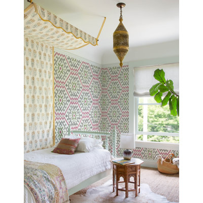 Solola Chartreuse Ikat Wallpaper