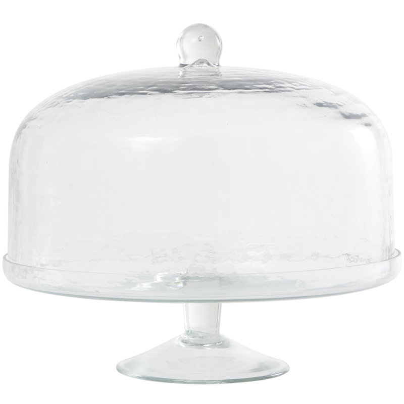  Gabi Glass Decorative Clear Cake Stand with Glass Dome