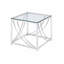 Table de bout en verre à structure supérieure Adabella