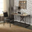 Bureau rustique en chêne rustique et noir antique