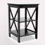 Petite table d'appoint Oxford, table de bout noire avec pieds en panneau de fibres à densité moyenne