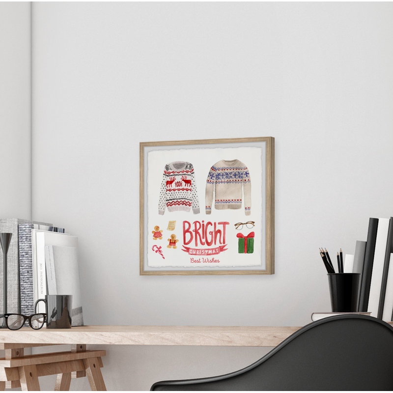 Bright Christmas - Single Picture Frame Painting, 81cm H x 81cm W x 3.81cm D