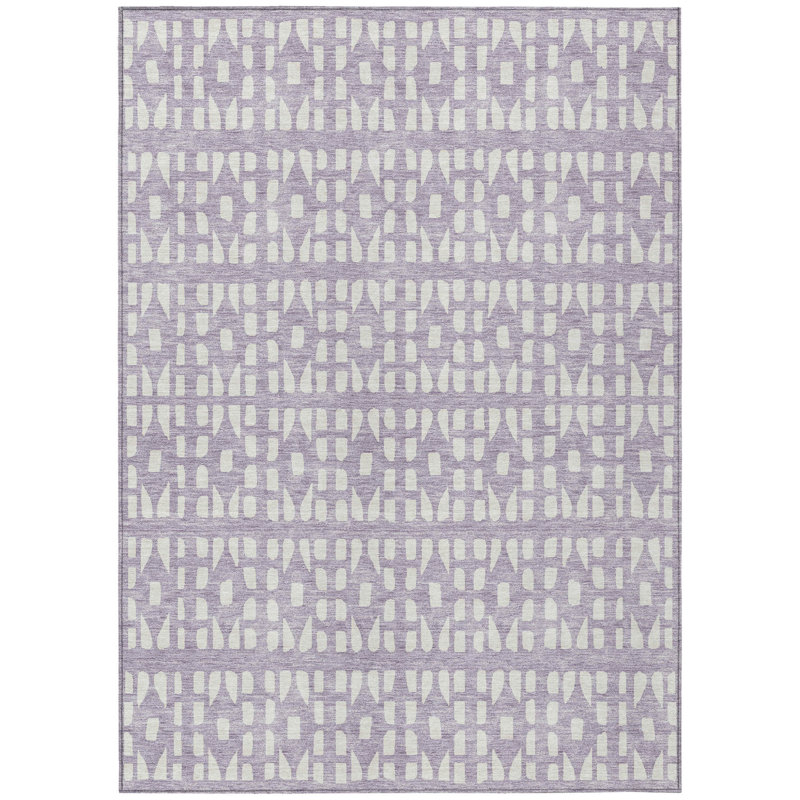 Tapis lavable géométrique 10 po x 14 po pour l'intérieur et l'extérieur