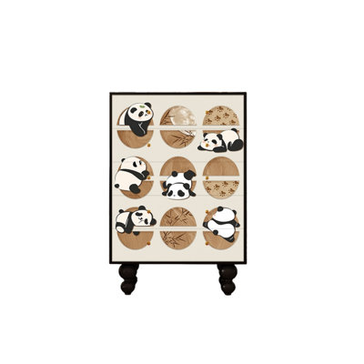 Commode de rangement en bois à cinq tiroirs