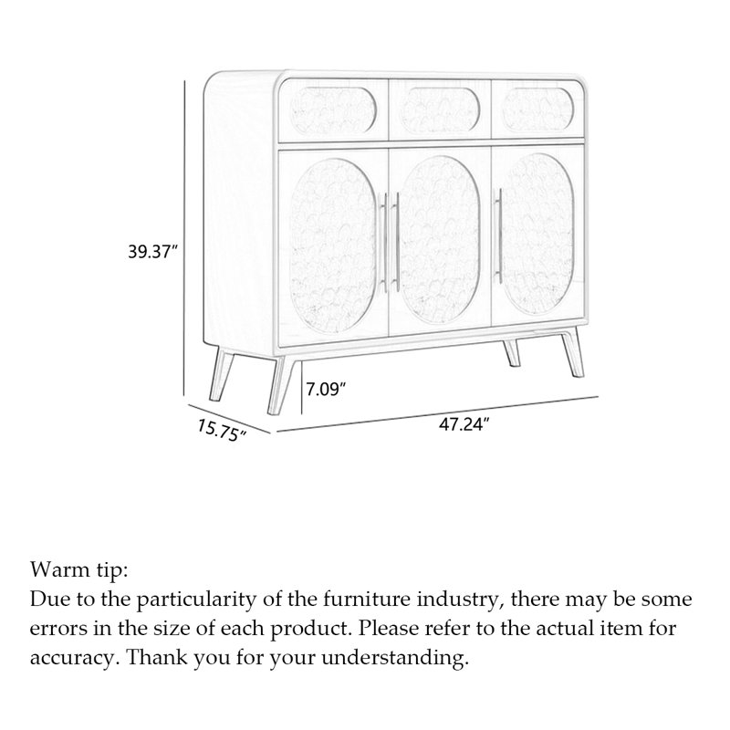 Cabinet With Shell Pattern Doors