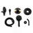 Shower Head With Handheld In Matte Black - 6 Spray Patterns, Brass, Energy Efficient High Wall Mounted 1.8 Gpm, Modes, Adjustable Flow, 59" Hose, Includes Rough-In Valve, Power Massage Pattern-126673597