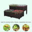 Ensemble de boîte à fleurs surélevée de ton brun de 4, 15,75 pouces, avec jardinière modulaire avec pieds pour fleurs, herbes, légumes