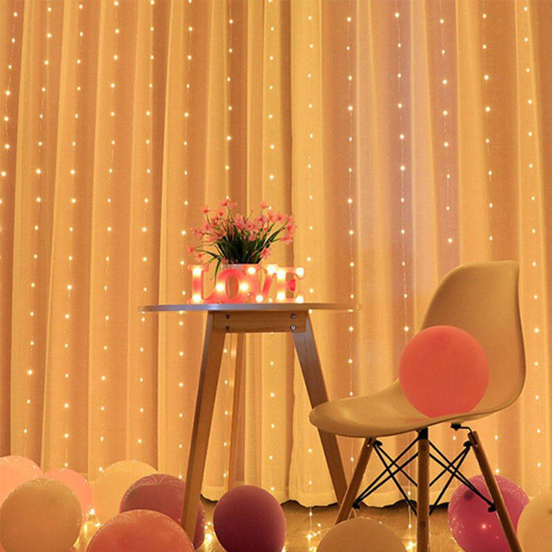 117.6'' LED Twinkle String Lights, Warm White, 300 Lights