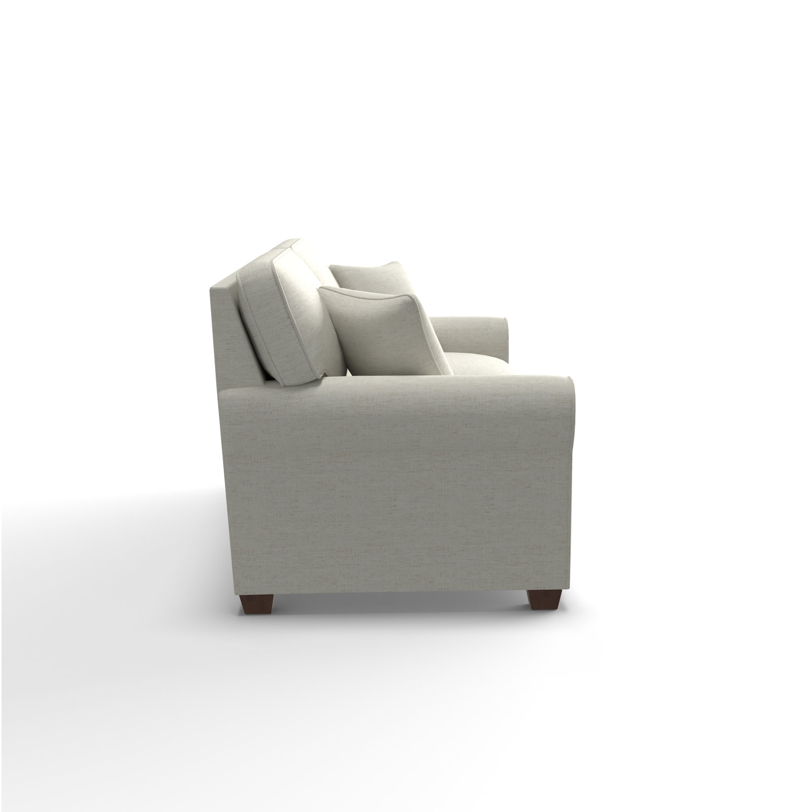 Shannon 36" Sofa Bed, Dark Walnut, Nomad Snow Crypton® Chenille