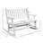 Heavy Duty Loveseat sofa with Wide Curved Seats,Wood Rocking Chair with Log Design,for Patio, Backyard, Garden
