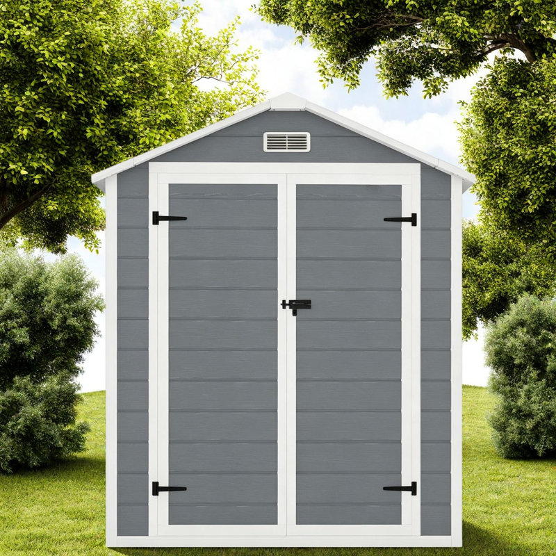 Lockable Sheds with Storage, 6 x 4.4 ft Metal Modern Backyard Organizer