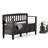 Wooden Storage Bench With Backrest-871070521