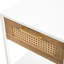 Table de bout 15,96 po - Table de chevet blanche moderne pour le bureau. Pieds en métal, fabrication. Assemblage et entretien faciles. Capacité de charge de 120 lb. Côté polyvalent avec tiroir, salon, chambre à coucher. Structure.-902517324