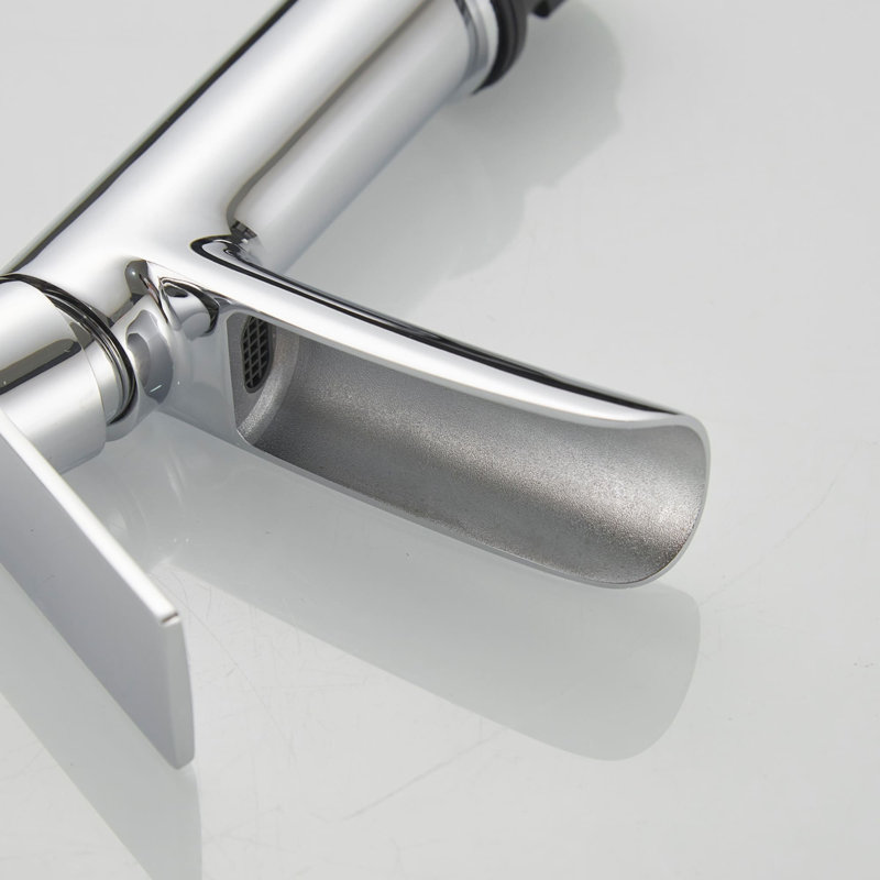 Single Hole Waterfall Bathroom Faucet With Drain Assembly Single Handle Bathroom Sink Faucets Brass Bathroom Vanity Basin Taps With Deck Plate