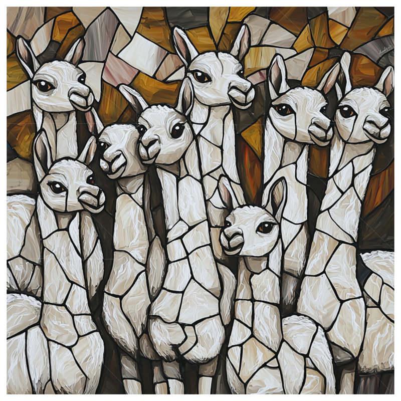Coussin Llama, 26 po x 26 po
