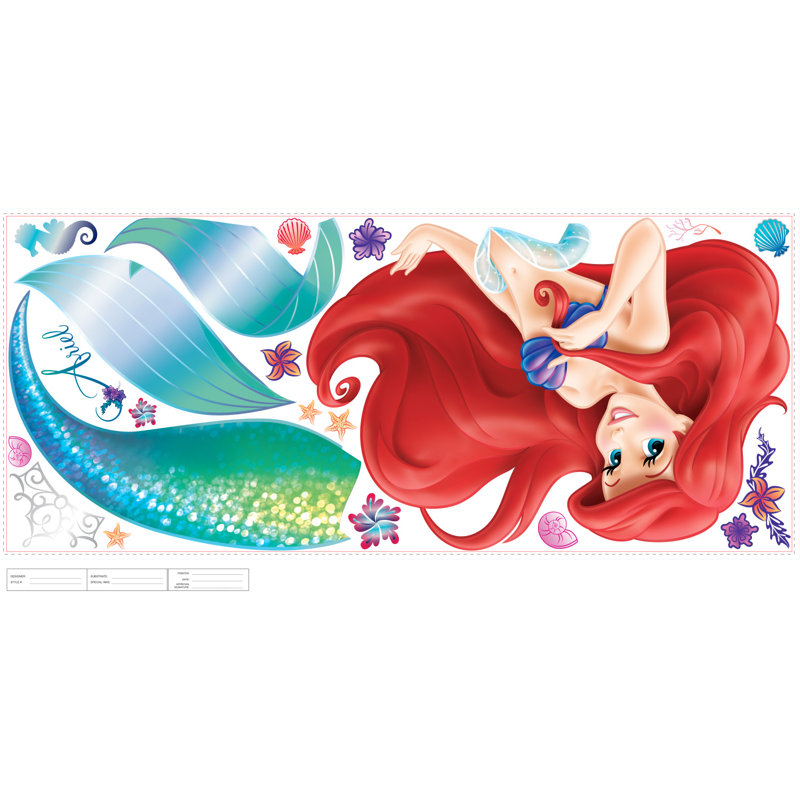 Ariel The Little Mermaid Giant Wall Decal for Kids