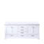 Meuble-lavabo double blanc 80 po X P 22 po D, avec plateau en quartz blanc-1343422490