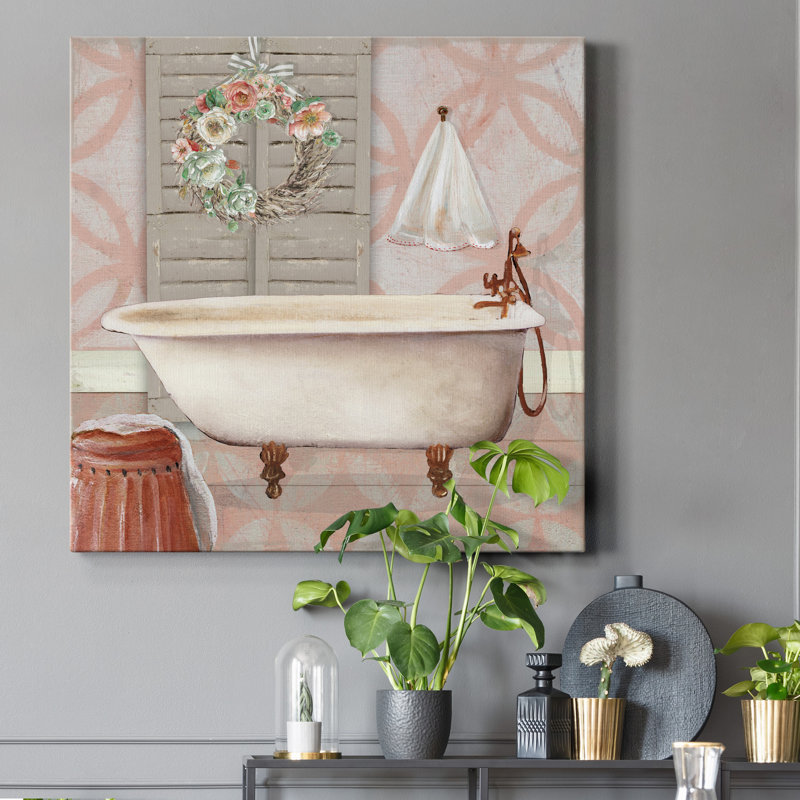 " Blushing Bath II ", 32" H x 32" W x 1" D