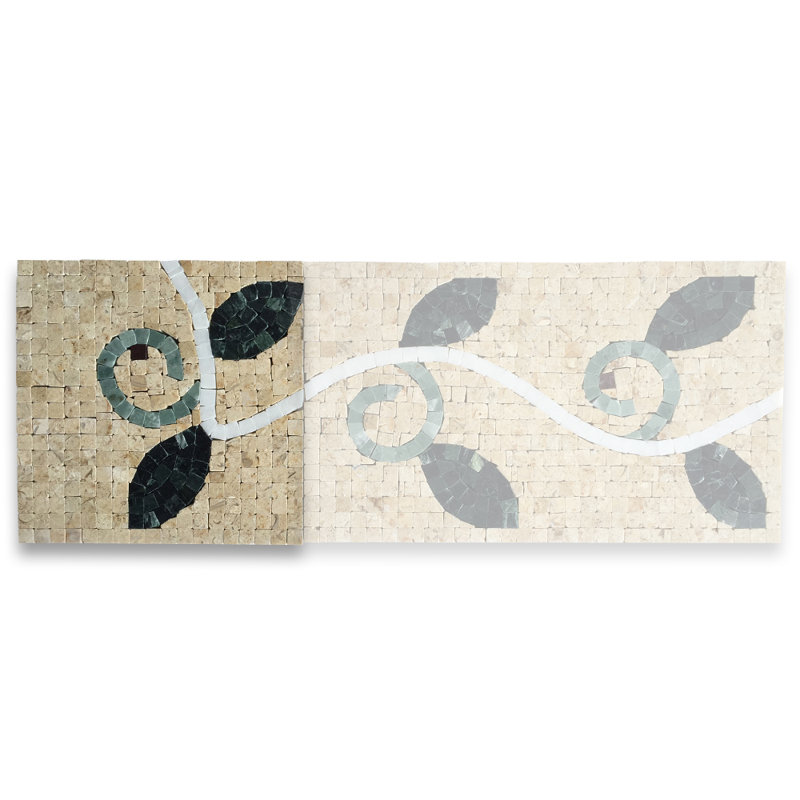 1" x 8" Marble Mosaic Sheet Wall Floor Use Tile