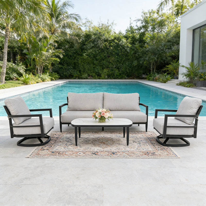 Outdoor Conversation 4-Piece Outdoor Furniture Set
