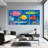 Animals Colorful Fish Underwater Scene Pattern Print Set of 3 Canvas Wall Art Prints-1873988927