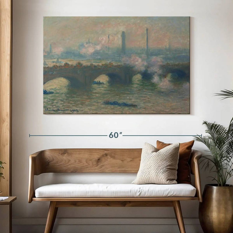 Avery Waterloo Bridge, journée grise, 1903, H 34 po x l 51 po