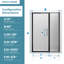 46.5" - 48" W × 72" H Semi-Frameless Folding Shower Door With 1/4" Tempered Safety Glass