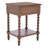 Modern Athena Farmhouse End Table –Solid Wood Design in Distressed White with Storage Drawer & Shelf-1683813239