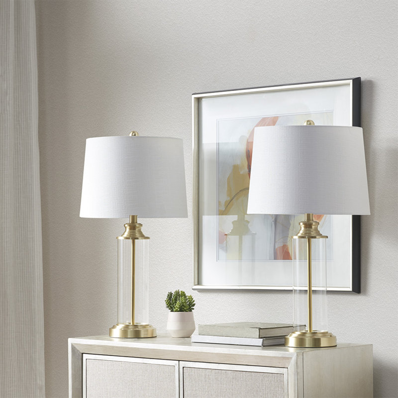 Décoration transitionnelle élégante en verre doré pour salon ou chambre à coucher