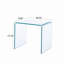 Table de bout en verre trempé transparent trempé, table de bout, table de bout transparente